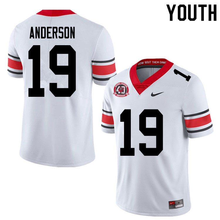 2020 Youth #19 Adam Anderson Georgia Bulldogs 1980 National Champions 40th Anniversary College Footb - Click Image to Close